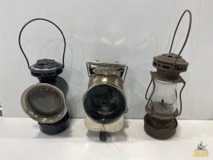 3-Railroad Signal Lanterns