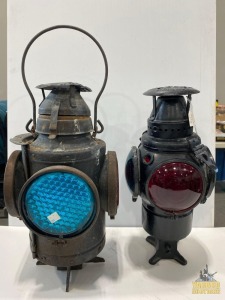 (2) Railroad Signal Lanterns