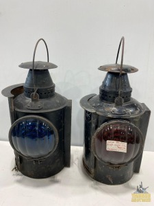 (2) Union Pacific Signal Lanterns