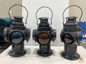 (3) Train Signal Lanterns