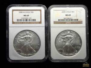 (2) 2008 American Eagle Silver Dollar