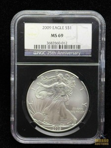 2008 American Eagle Silver Dollar 25th Anniversary