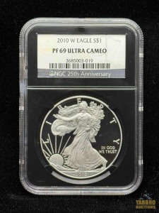 2010-W American Eagle Silver Dollar 25th Anniversary