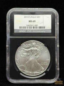 2010 American Eagle Silver Dollar 25th Anniversary