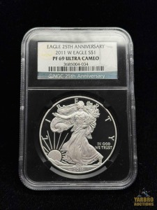 2011-W American Eagle Silver Dollar 25th Anniversary