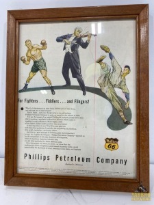 Framed Phillips 66 Magazine Advertisement