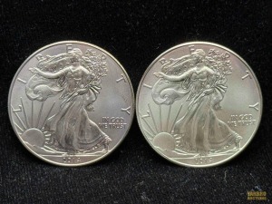 (2) 2014 American Eagle Silver Dollars