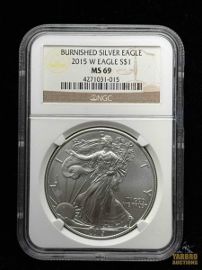 2015-W Burnished American Eagle Silver Dollar