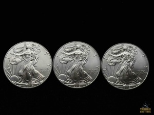 (3) 2015 American Eagle Silver Dollars