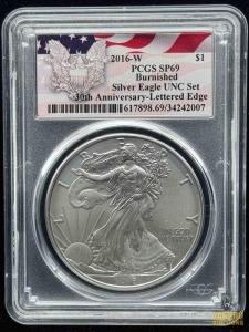 2016-W Burnished American Eagle Silver Dollar