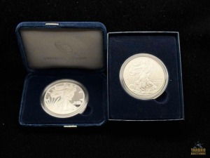 (2) 2016-W American Eagle Silver Dollars