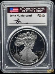 2018-W American Eagle Silver Dollar John M. Mercanti