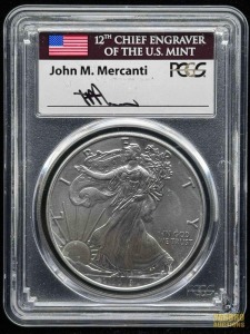 2018-W American Eagle Silver Dollar John M. Mercanti