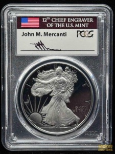 2018-W American Eagle Silver Dollar John M. Mercanti