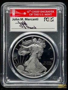 2018-S American Eagle Silver Dollar John M. Mercanti