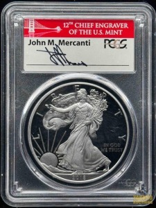 2018-S American Eagle Silver Dollar John M. Mercanti