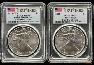 (2) 2018 American Eagle Silver Dollar First Strike