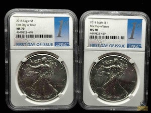 (2) 2018 American Eagle Silver Dollar