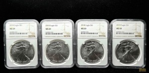 (4) 2018 American Eagle Silver Dollar