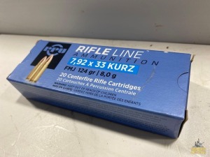 20 Ct. 7.92x33 Rifleline Ammunition