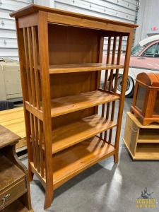 Pine w/ Cherry Stain Bookcase 14"x36"x54"H