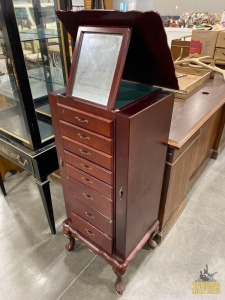 Upright Jewelry Chest 15"x18"x41"H