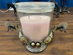 Spur & Horseshoe Candle Holder