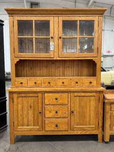 Oak China Hutch 18"x60"x72"H