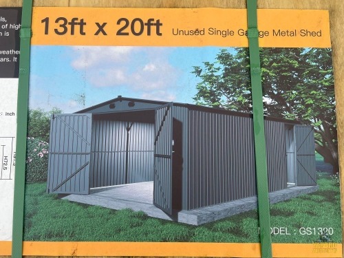 13'x20' Single Garage Metal Shed