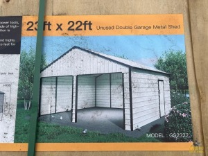 23'x22' Double Garage Metal Shed