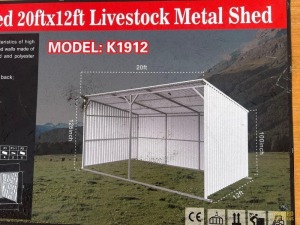 20' x 12' Livestock Metal Shed