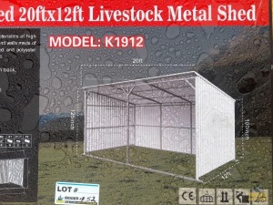 20' x 12' Livestock Metal Shed