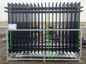 (20) Black Galvanized Powder Coated Steel Fence Panels