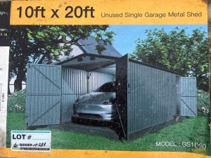 10'x20' Single Garage Metal Shed