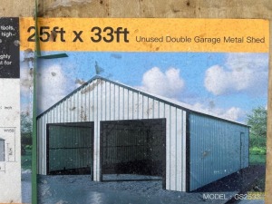 25'x33' Double Garage Metal Shed