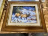 Winter Elk Painting by EW Berryhill