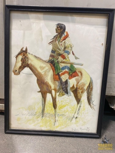 Indian Horseback by Remington 1901