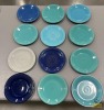 (12) Assorted Blue Fiesta 7.5" Saucers