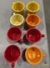 (8) Assorted Fiesta Coffee Cups