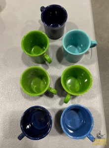 (7) Assorted Fiesta Coffee Cups