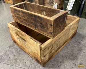 (2) Antique Small Arm Boxes