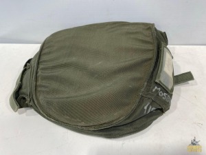 Antique Military Gas Mask Bag W/ Utility Pouches