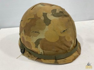 Early Vietnam Camo Helmet