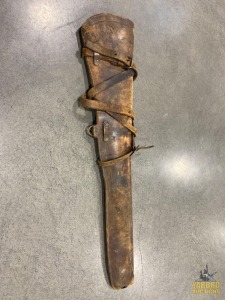 Antique Leather Rifle Scabbard