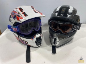 (2) Motocross Helmets W/ Goggles