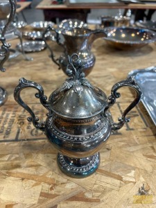 Silver on Copper Sugar Bowl