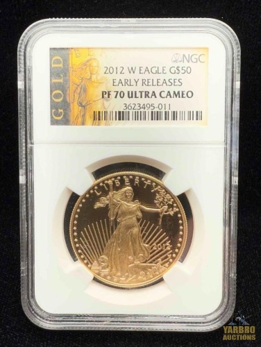 2012-W Gold American Eagle $50 Dollar Coin