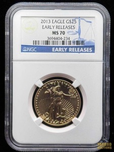 2013 Gold American Eagle $25 Dollar Early Release