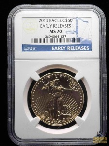 2013 Gold American Eagle $50 Dollar Early Release