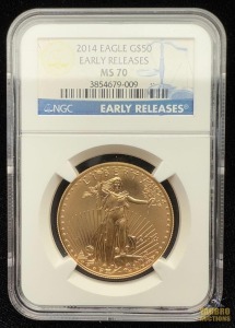 2014 Gold American Eagle $50 Dollar Early Release